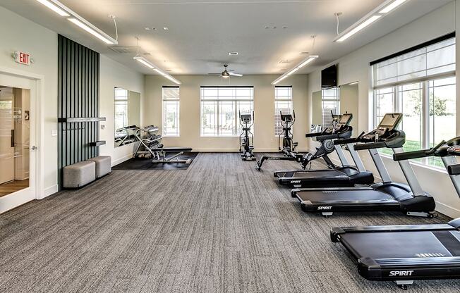 Large Fitness Center at Hanover Flats in Bennington, NE