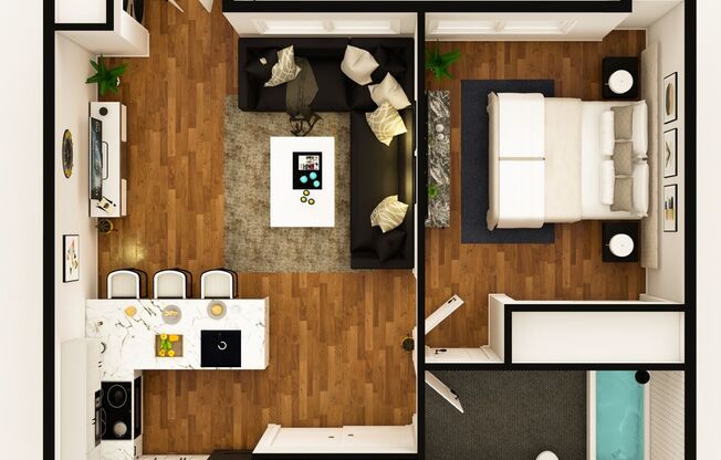 1 bed, 1 bath, 500 sqft, $1,499, Unit 403