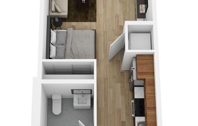 Studio, 1 bath, 354 sqft, $2,395, Unit 705