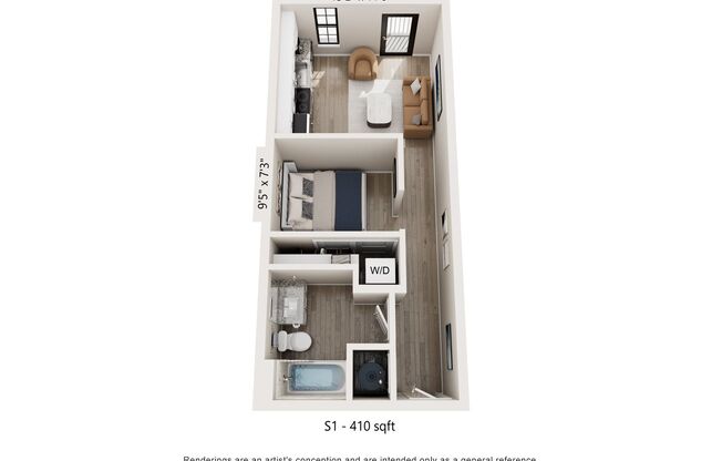 Studio, 1 bath, 410 sqft, $1,025, Unit 5808119