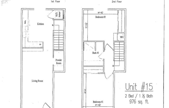 2 beds, 1.5 baths, 878 sqft, $1,750, Unit 15