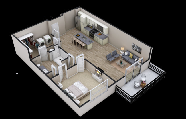 1 bed, 1 bath, 967 sqft, $2,305