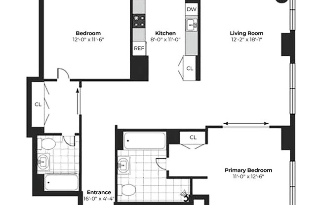 2 beds, 2 baths, 1,129 sqft, $7,000, Unit 30D
