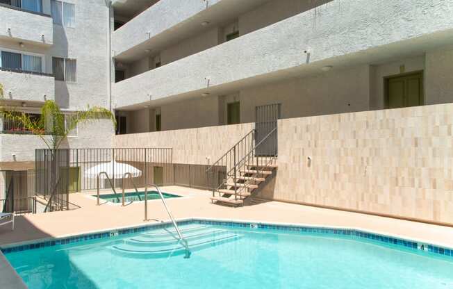 the pool at our hotel is clean and ready to use