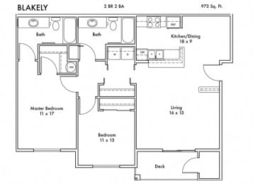 2 beds, 2 baths, 1,057 sqft, $1,899