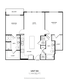 2 beds, 2 baths, 1,144 sqft, $2,102