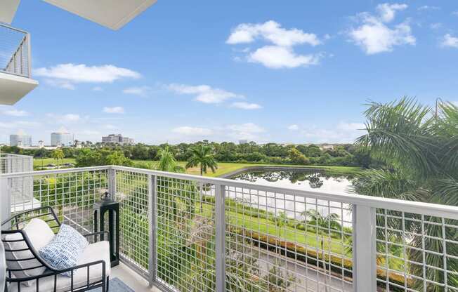 Private Balcony View at The Marc Luxury Apartments in Palm Beach Gardens FL