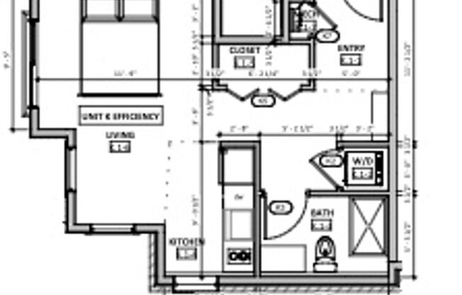 Studio, 1 bath, 423 sqft, $1,275, Unit 217