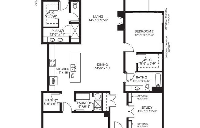 2 beds, 2 baths, 1,852 sqft, $2,775