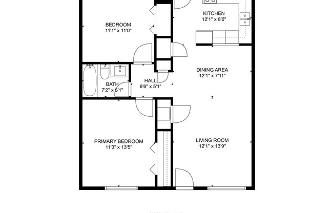 2 beds, 1 bath, 787 sqft, $1,110, Unit 18