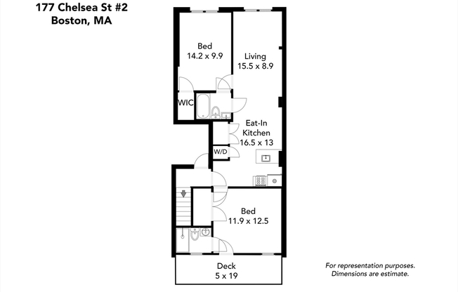 2 beds, 2 baths, 975 sqft, $3,350, Unit 2