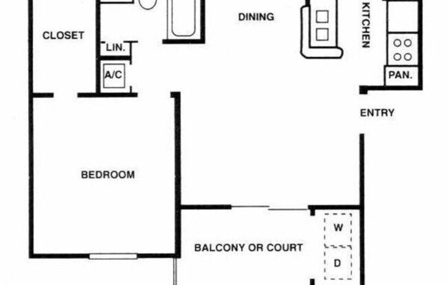 1 bed, 1 bath, 592 sqft, $839