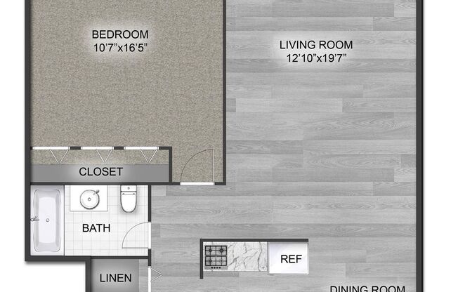 1 bed, 1 bath, 830 sqft, $1,275