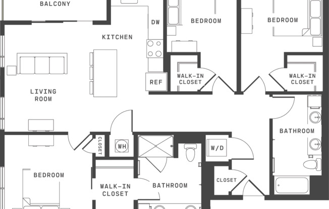 3 beds, 2 baths, 1,323 sqft, $5,475, Unit 4287