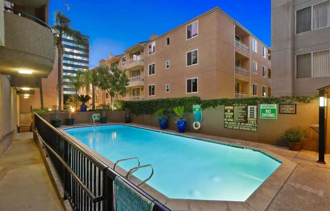 Pool at Palm Royale Apartments, California, 90034