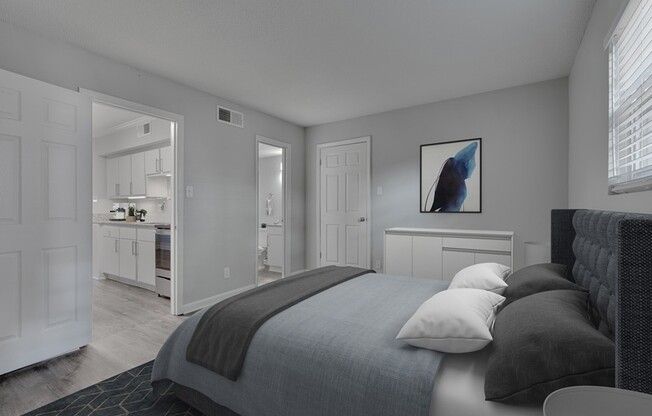 Elevate your lifestyle at Icon Downtown Durham with spacious bedrooms designed for comfort and modern living. The stylish interiors and premium finishes create a serene retreat in the heart of the city. Schedule your tour today!