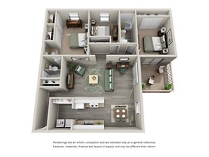 3 beds, 2 baths, 1,265 sqft, $2,400