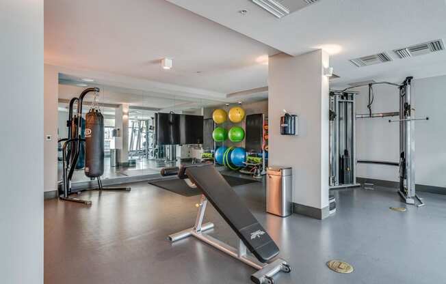 the gym at the preserve apartments