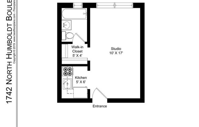 Studio, 1 bath, 293 sqft, $1,295, Unit 106
