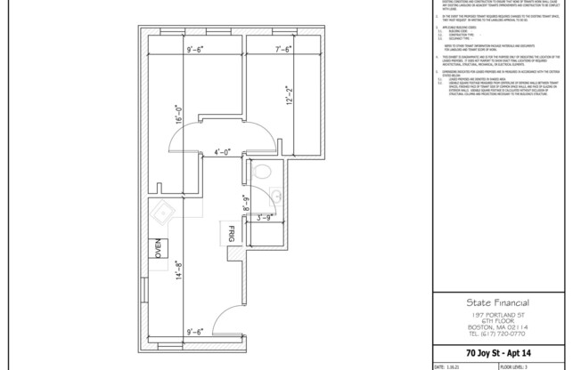 2 beds, 1 bath, $3,400, Unit 14