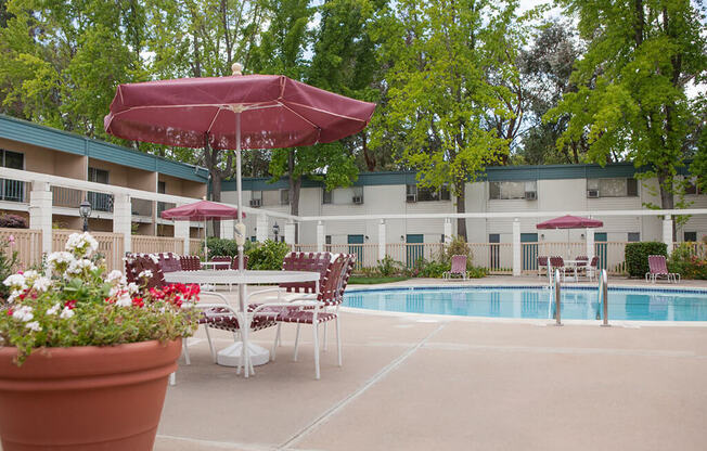 Poolside Relaxing Area at Diablo Pointe, Walnut Creek