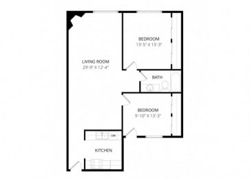 2 beds, 1 bath, 762 sqft, $1,560