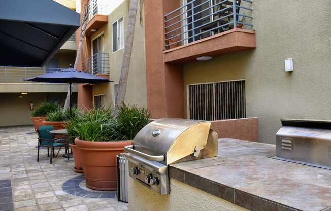 outdoor grilling area
