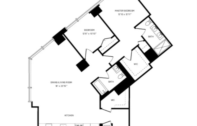 2 beds, 2 baths, 1,500 sqft, $7,643, Unit 3E