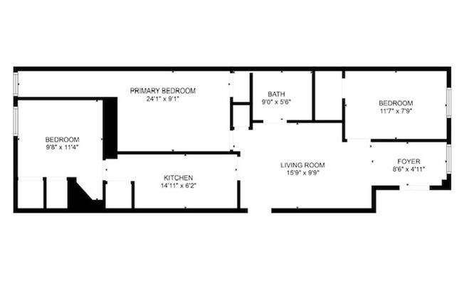 3 beds, 1 bath, $2,400, Unit Unit 2