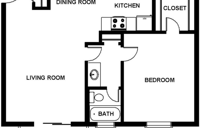 Studio, 1 bath, 465 sqft, $1,010