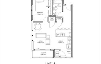 1 bed, 1 bath, 732 sqft, $1,435