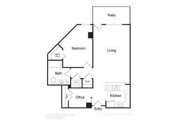 1 bed, 1 bath, 723 sqft, $2,584