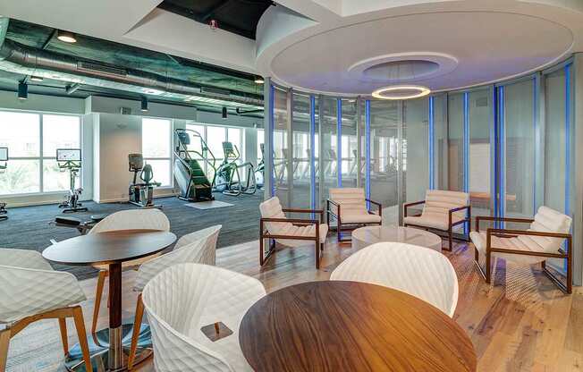 Juice bar and market next to fitness center