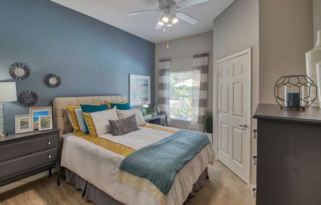 Contemporary Ceiling Fans in All Bedrooms at Windsor at Aviara, Carlsbad, California