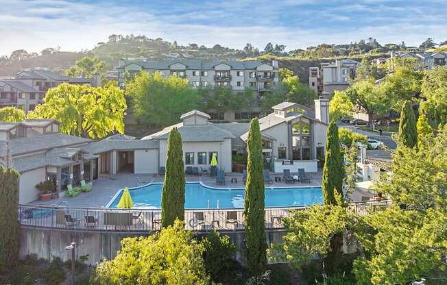 a view of the pool at the resort at napoleonoleon apartments and villas