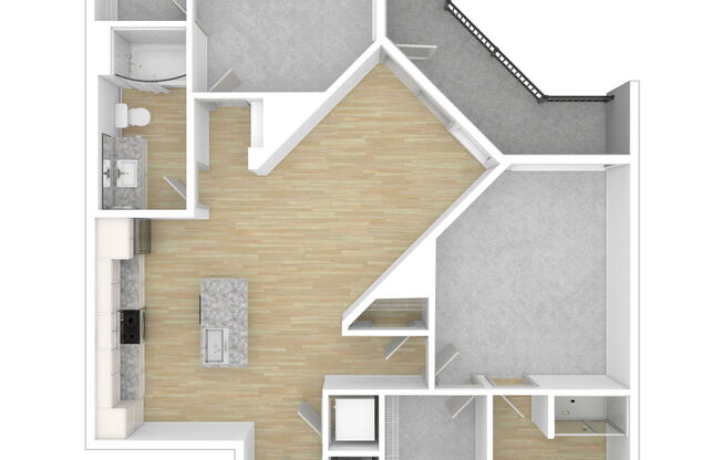 2 beds, 2 baths, 1,137 sqft, $2,015