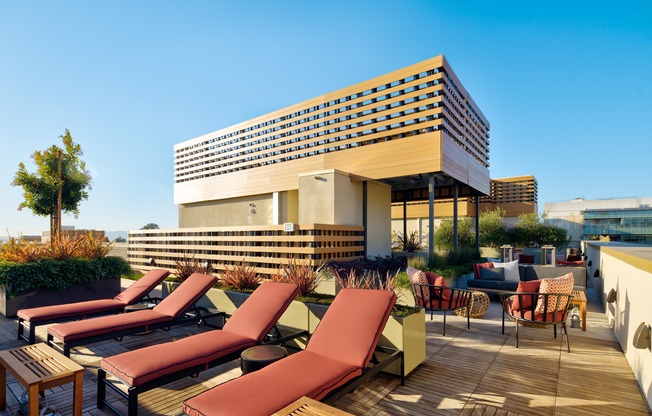 Soak in the sun in our rooftop lounge area.