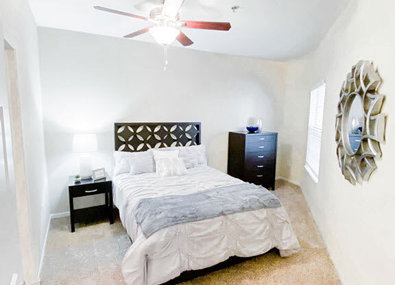 Spacious bedroom at The Villas at Katy Trail in Uptown Dallas, TX, For Rent. Now leasing Studio, 1, 2 and 3 bedroom apartments.