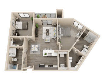 2 beds, 2 baths, 1,340 sqft, $1,919