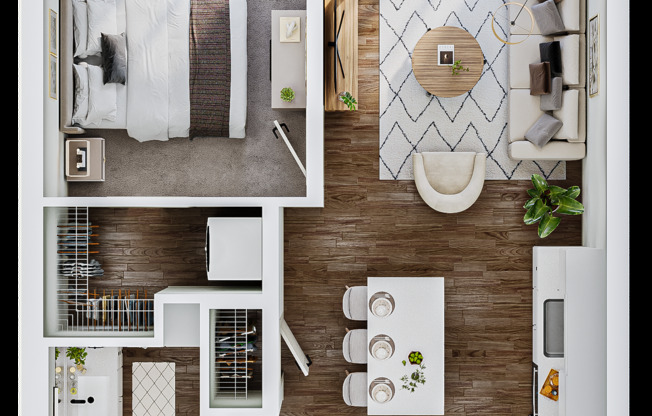 1 bed, 1 bath, 662 sqft, $1,845, Unit 442