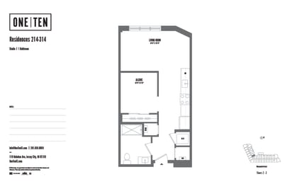 Studio, 1 bath, $2,785