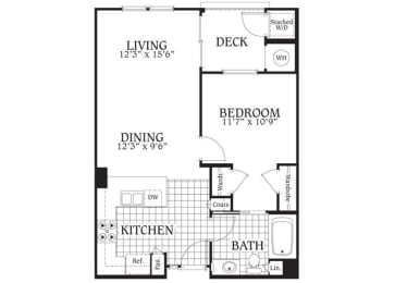 1 bed, 1 bath, 669 sqft, $2,472