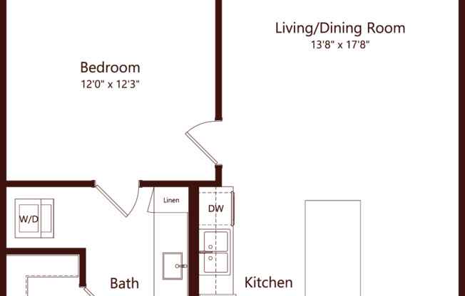 1 bed, 1 bath, 837 sqft, $1,903, Unit 1213