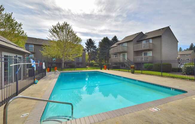 the swimming pool at our apartments