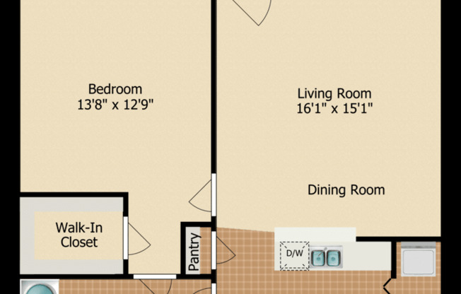 1 bed, 1 bath, 736 sqft, $2,285