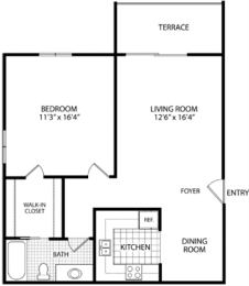 1 bed, 1 bath, 750 sqft, $765