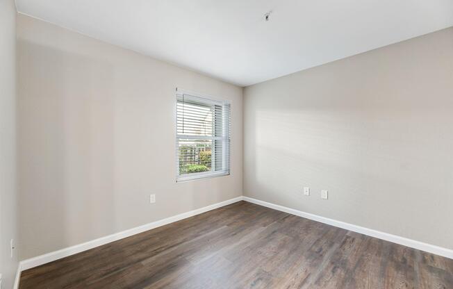 a room with a wood floor