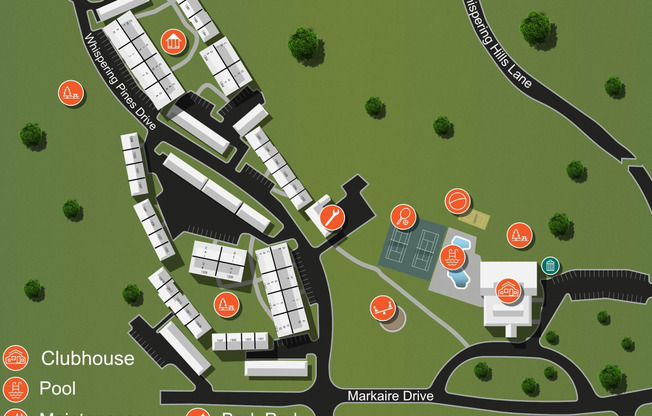 a site map of the whirling mills condo hotel site plan