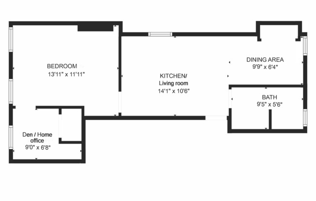 1 bed, 1 bath, 760 sqft, $1,550, Unit 166 Broadway - 1