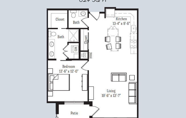 1 bed, 1.5 baths, 829 sqft, $1,800, Unit 8328 Globe Drive - 207